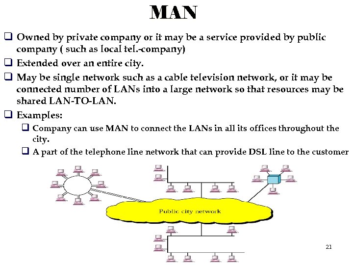 MAN q Owned by private company or it may be a service provided by