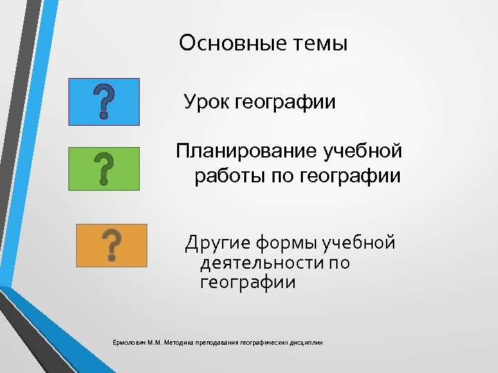 Пункты плана по географии