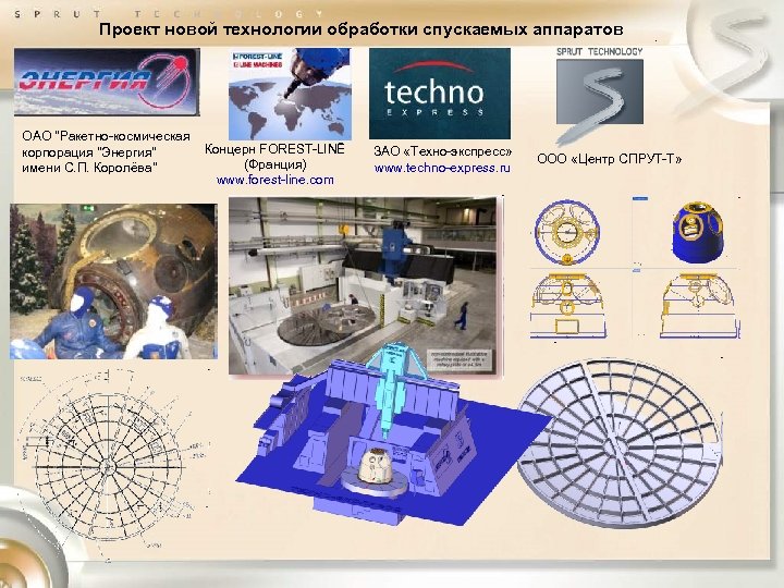 Проект новой технологии обработки спускаемых аппаратов ОАО "Ракетно-космическая корпорация "Энергия" имени С. П. Королёва"