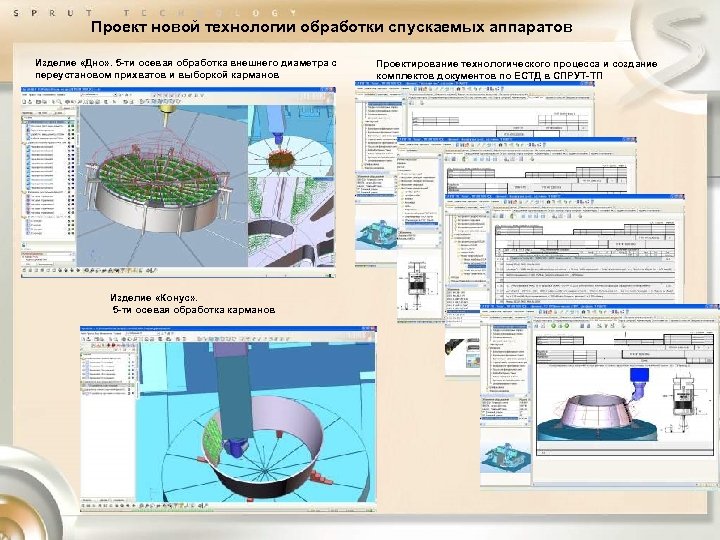 Проект новой технологии обработки спускаемых аппаратов Изделие «Дно» . 5 -ти осевая обработка внешнего