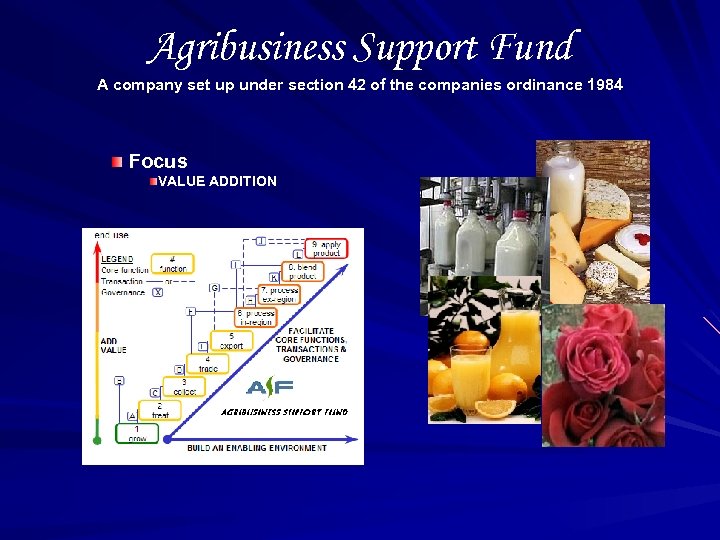Agribusiness Support Fund A company set up under section 42 of the companies ordinance