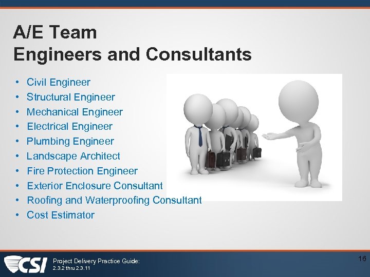 A/E Team Engineers and Consultants • • • Civil Engineer Structural Engineer Mechanical Engineer