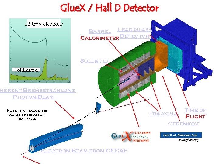 Glue. X / Hall D Detector 12 Ge. V electrons Barrel Lead Glass Calorimeter
