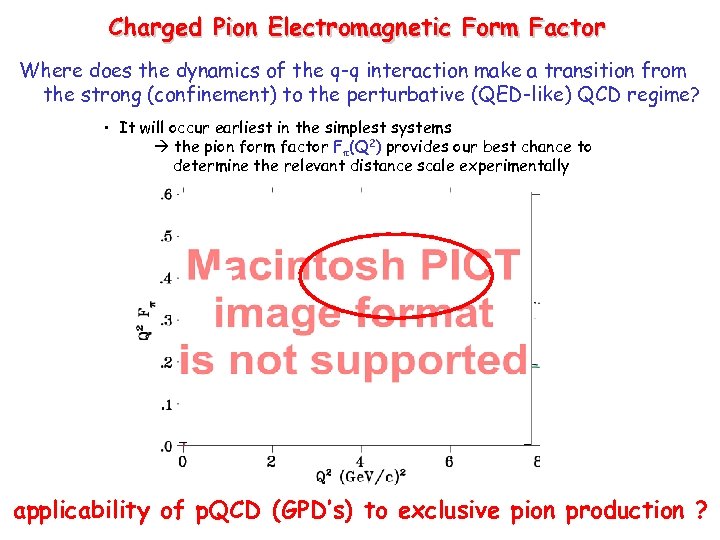 Charged Pion Electromagnetic Form Factor Where does the dynamics of the q-q interaction make