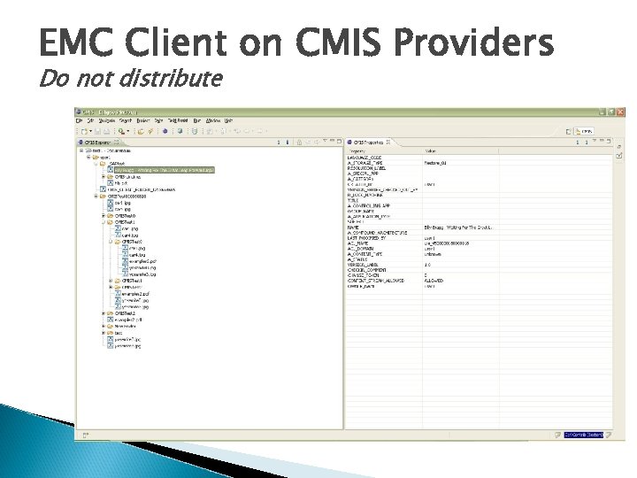 EMC Client on CMIS Providers Do not distribute 