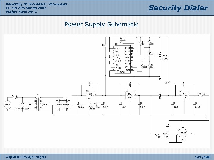 University of Wisconsin – Milwaukee EE 318 -595 Spring 2004 Design Team No. 1