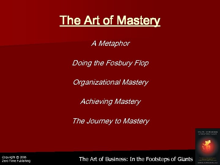 The Art of Mastery A Metaphor Doing the Fosbury Flop Organizational Mastery Achieving Mastery