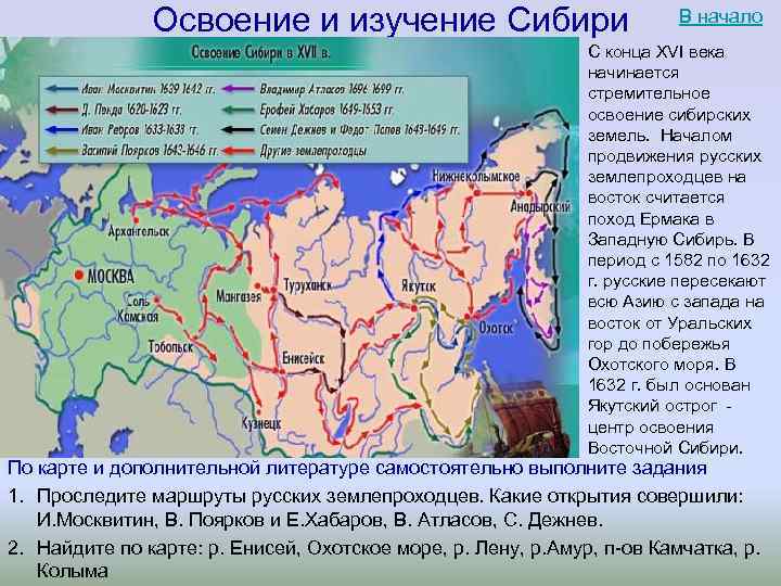 Сибирь освоение территории население и хозяйство презентация