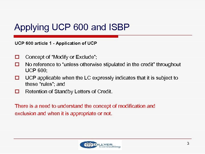 Applying UCP 600 and ISBP UCP 600 article 1 - Application of UCP o