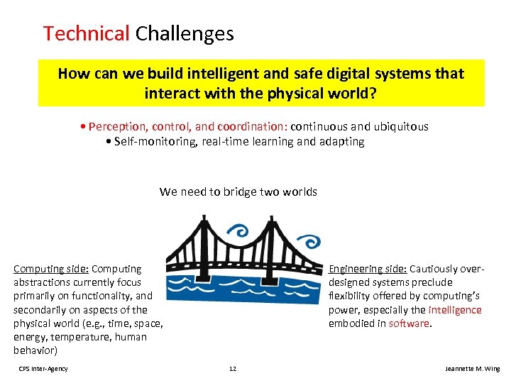 Technical Challenges How can we build intelligent and safe digital systems that interact with