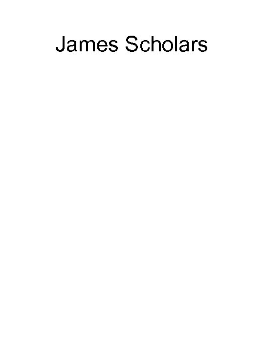 James Scholars 
