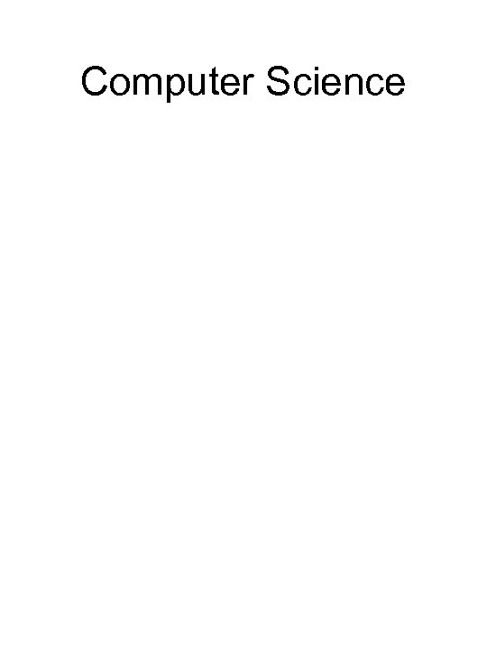 Computer Science 