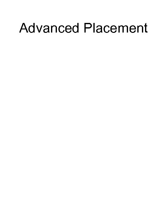 Advanced Placement 