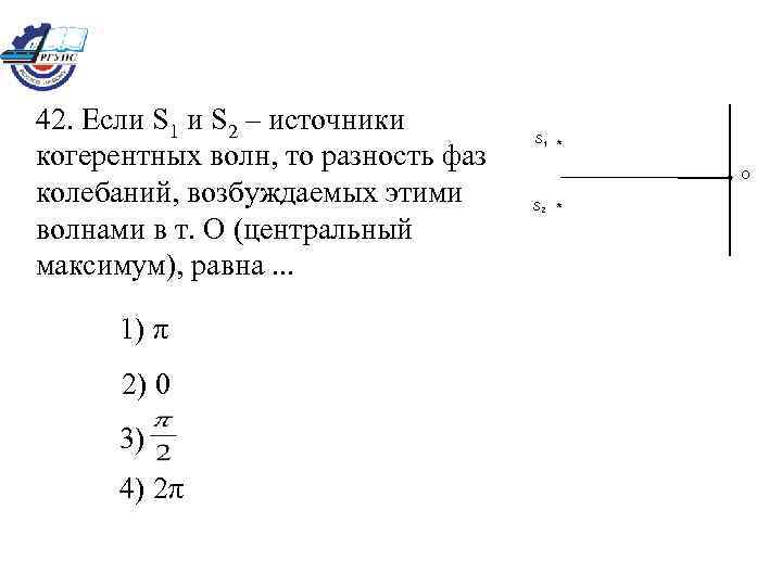 Разность фаз 2 когерентных волн