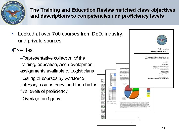 The Training and Education Review matched class objectives and descriptions to competencies and proficiency