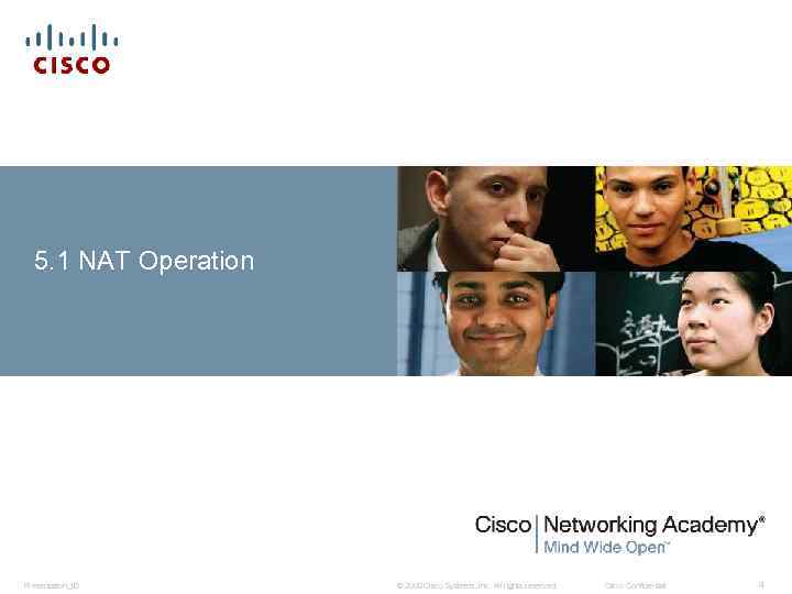 5. 1 NAT Operation Presentation_ID © 2008 Cisco Systems, Inc. All rights reserved. Cisco