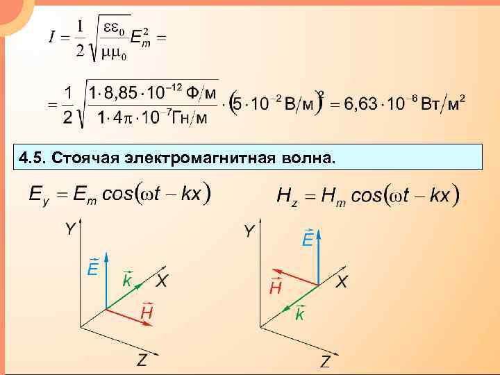 4. 5. Стоячая электромагнитная волна. 