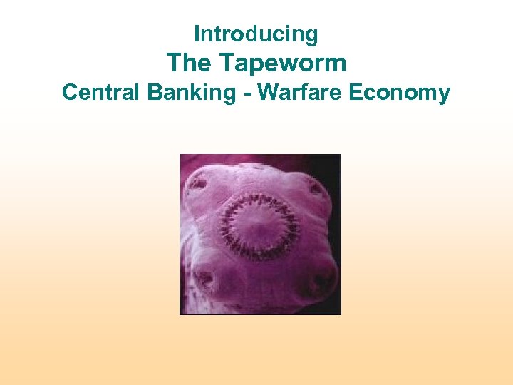 Introducing The Tapeworm Central Banking - Warfare Economy 