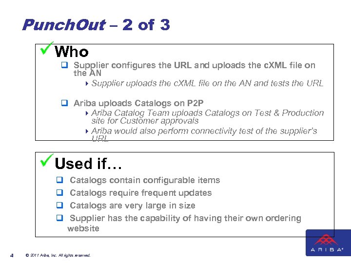 Punch. Out – 2 of 3 üWho • • q Supplier configures the URL