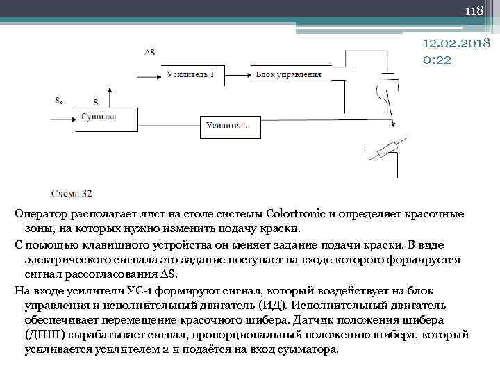 118 12. 02. 2018 0: 22 Оператор располагает лист на столе системы Colortronic и