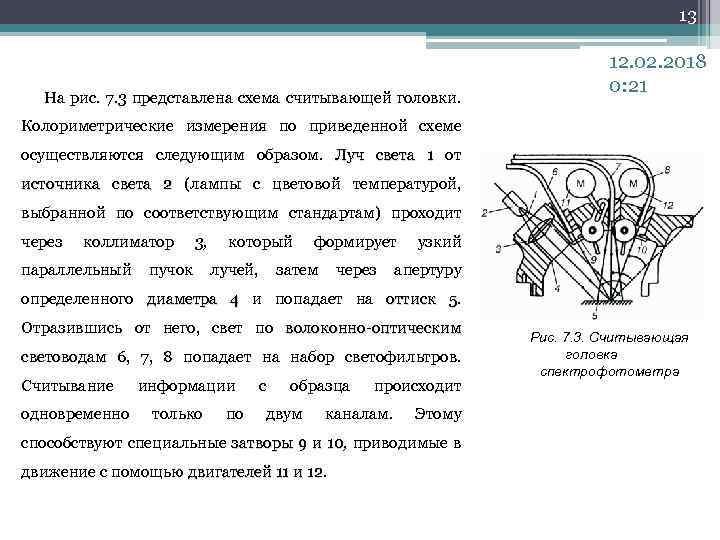 13 На рис. 7. 3 представлена схема считывающей головки. 12. 02. 2018 0: 21