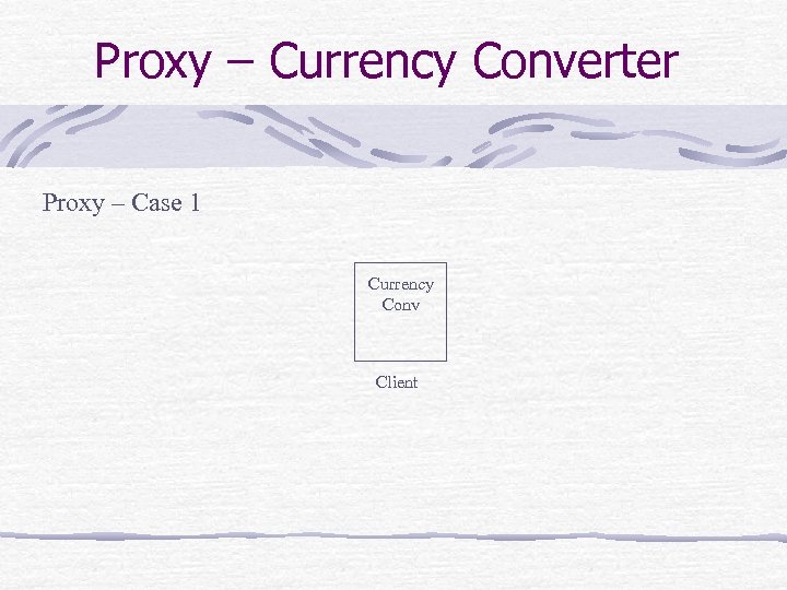 Proxy – Currency Converter Proxy – Case 1 Currency. Conv Currency Conv Client Lookup