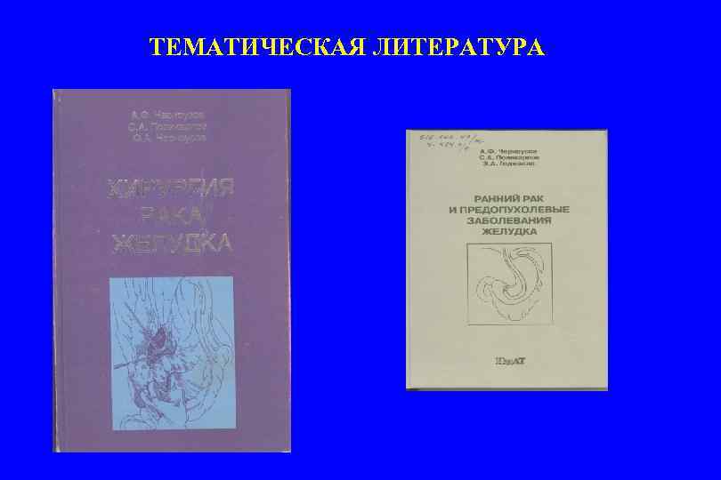 ТЕМАТИЧЕСКАЯ ЛИТЕРАТУРА 