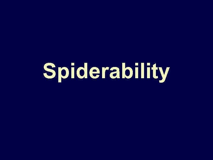 Spiderability 