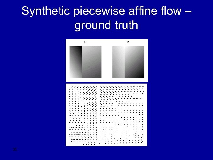 Synthetic piecewise affine flow – ground truth 35 