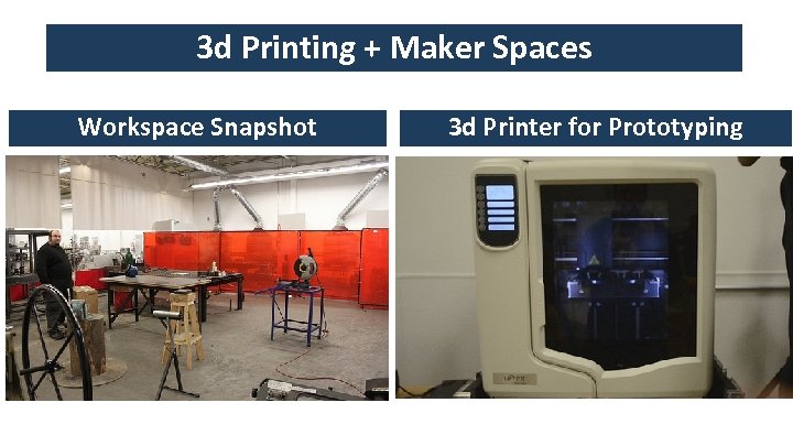 3 d Printing + Maker Spaces Workspace Snapshot 3 d Printer for Prototyping 