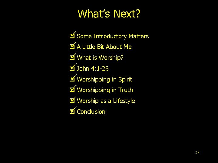 What’s Next? q Some Introductory Matters q A Little Bit About Me q What