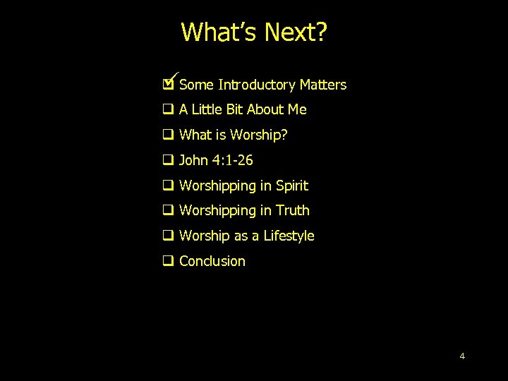 What’s Next? q Some Introductory Matters q A Little Bit About Me q What