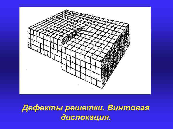 Дефекты решетки. Винтовая дислокация. 