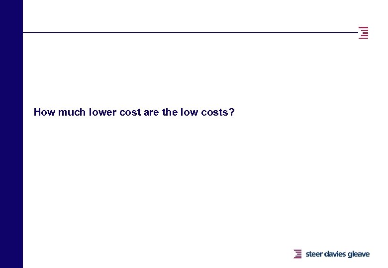 How much lower cost are the low costs? 