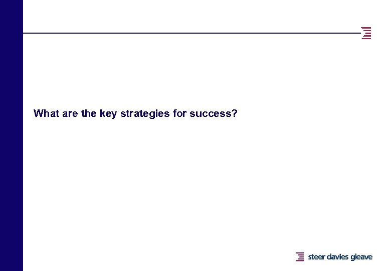 What are the key strategies for success? 
