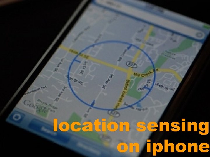location sensing on iphone 