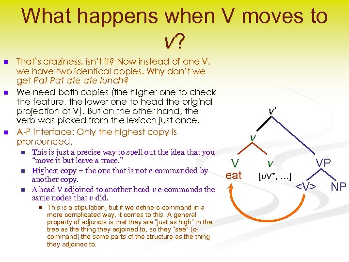 What happens when V moves to v? n n n That’s craziness, isn’t it?