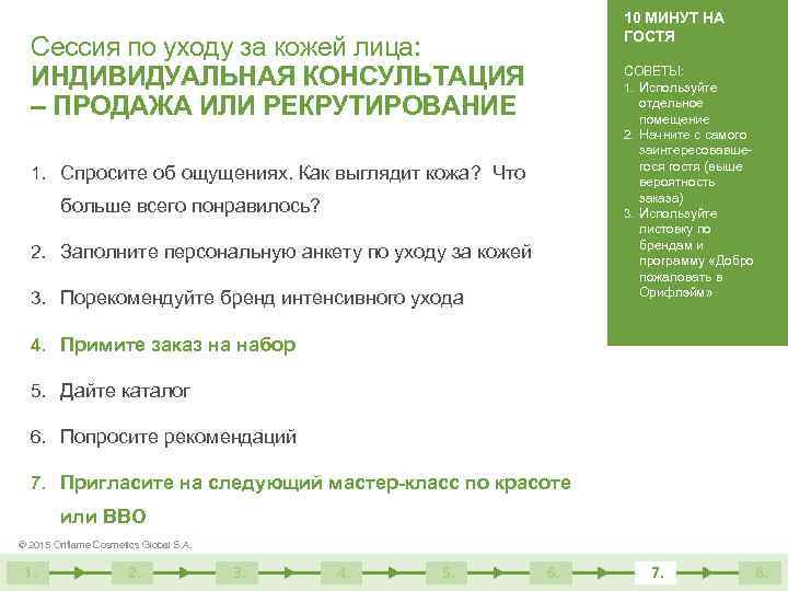 10 МИНУТ НА ГОСТЯ Сессия по уходу за кожей лица: ИНДИВИДУАЛЬНАЯ КОНСУЛЬТАЦИЯ – ПРОДАЖА