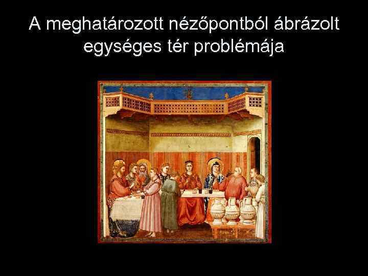 A meghatározott nézőpontból ábrázolt egységes tér problémája 