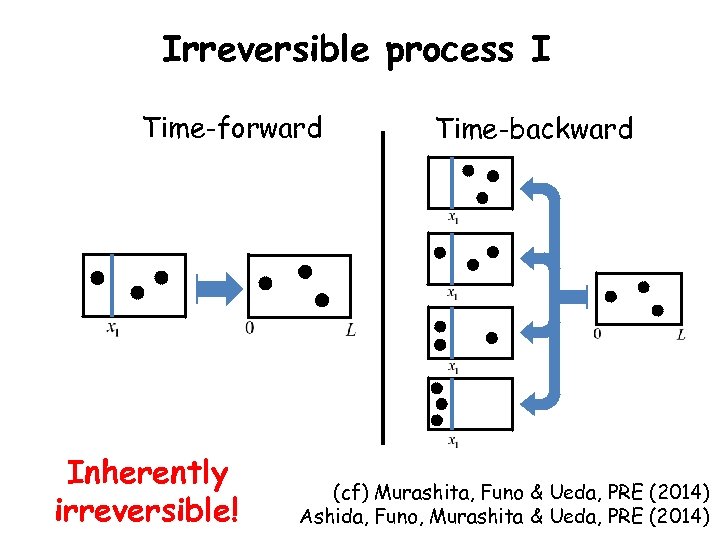 Irreversible process I Time-forward Inherently irreversible! Time-backward (cf) Murashita, Funo & Ueda, PRE (2014)