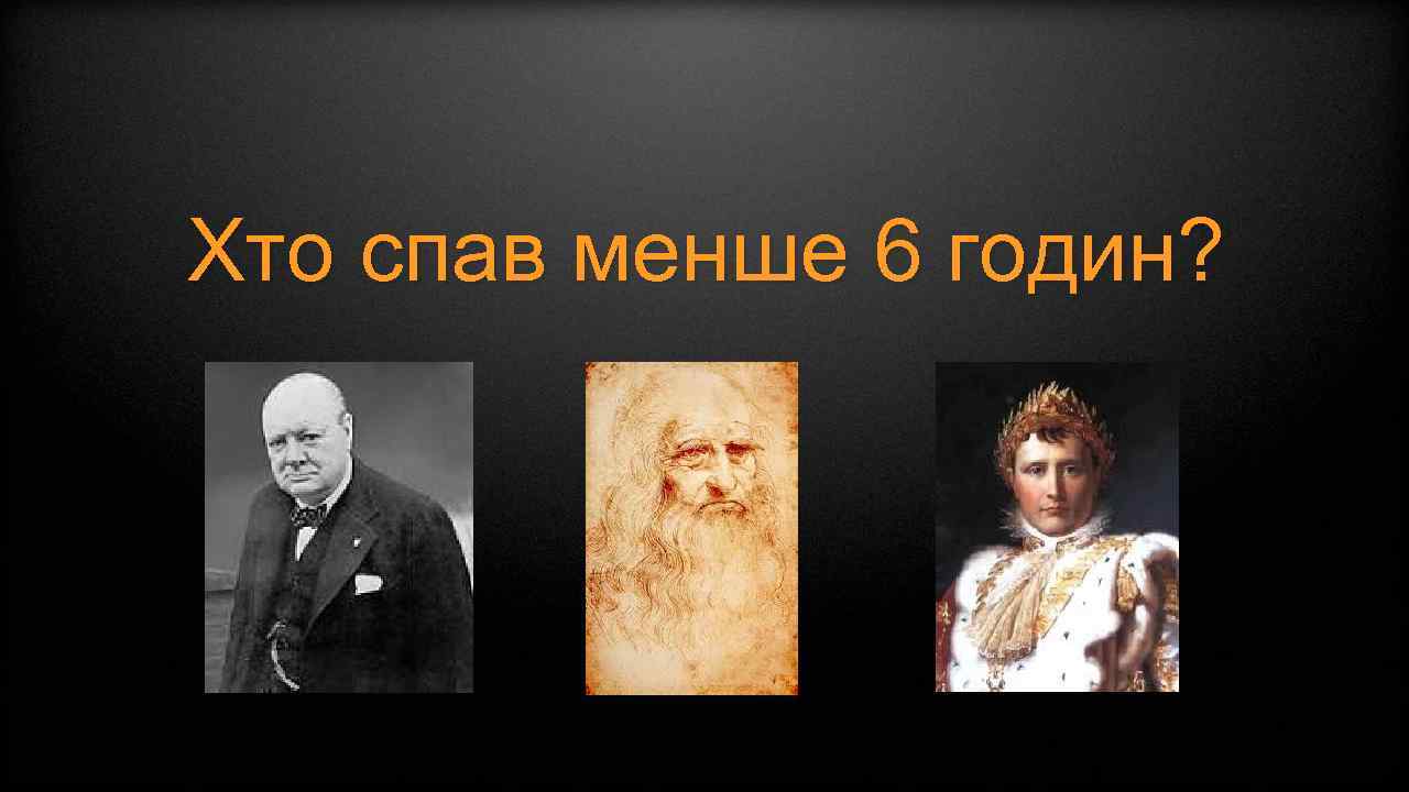 Хто спав менше 6 годин? 