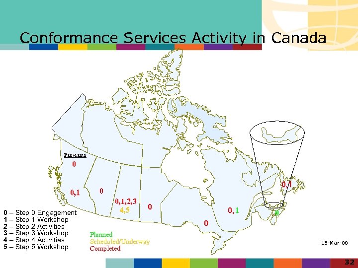 Conformance Services Activity in Canada Panorama 0 0, 1 0 – Step 0 Engagement