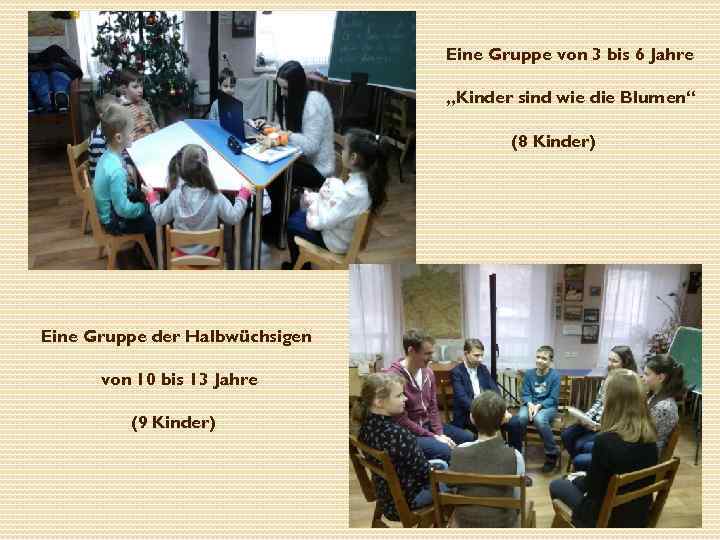 Eine Gruppe von 3 bis 6 Jahre „Kinder sind wie die Blumen“ (8 Kinder)