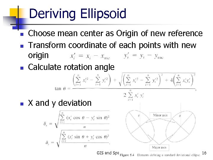 Deriving Ellipsoid n Choose mean center as Origin of new reference Transform coordinate of