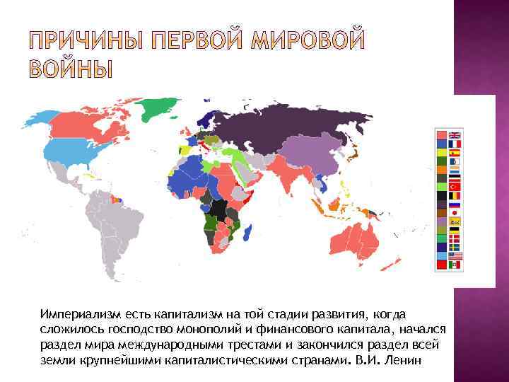 Империализм есть капитализм на той стадии развития, когда сложилось господство монополий и финансового капитала,