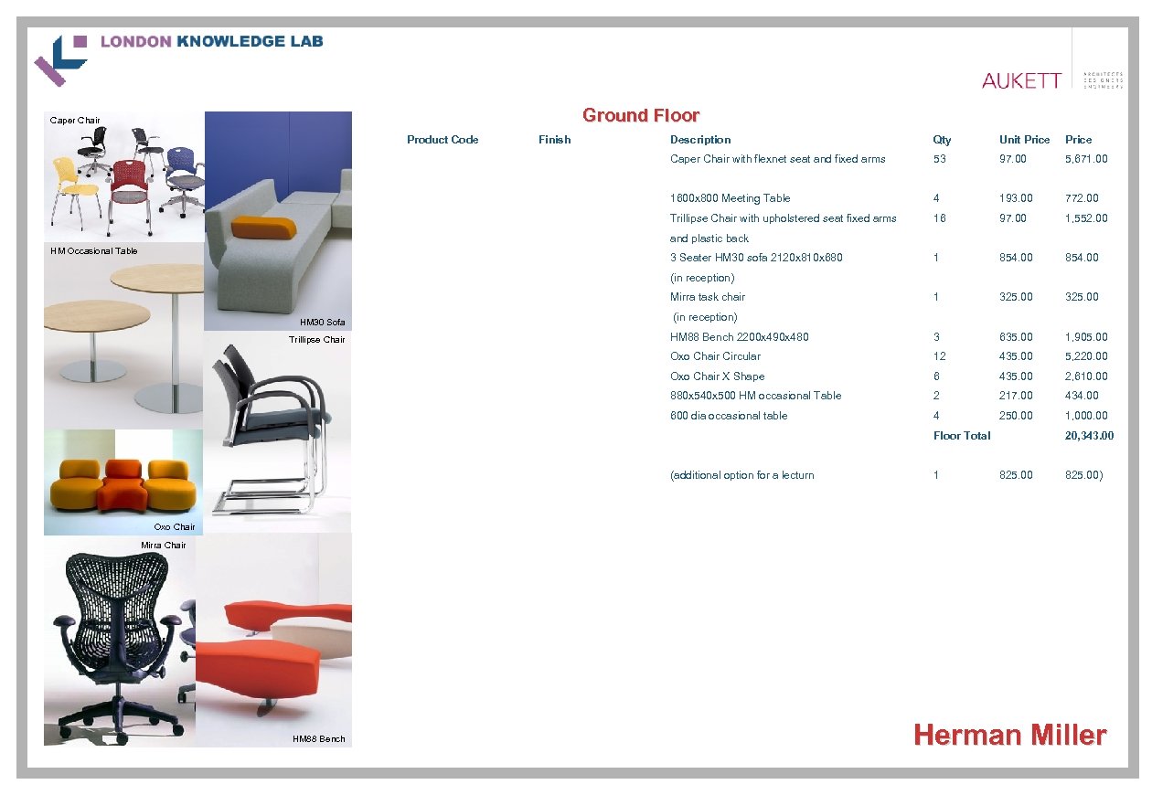 Ground Floor Caper Chair Product Code Finish Description Qty Unit Price Caper Chair with