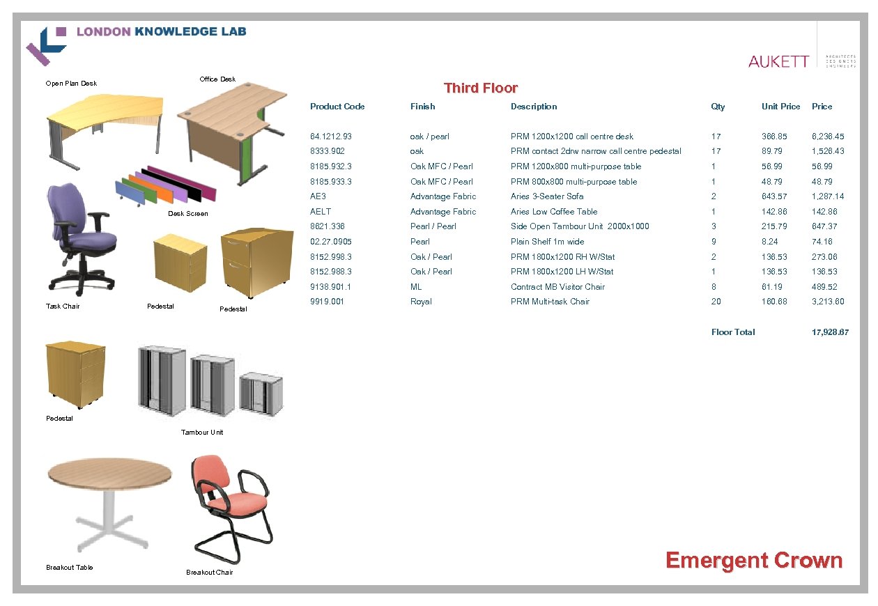 Office Desk Open Plan Desk Third Floor Product Code Price oak / pearl PRM