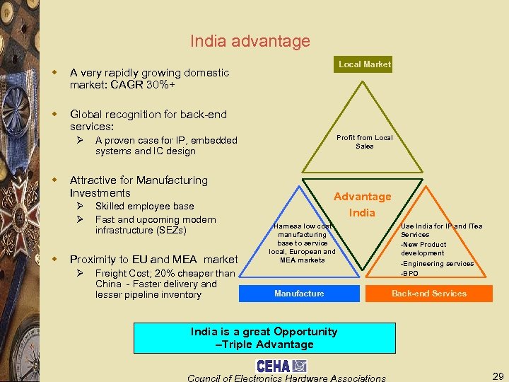 India advantage w w Local Market A very rapidly growing domestic market: CAGR 30%+