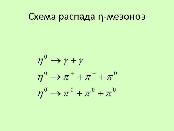 Схема распада η-мезонов 