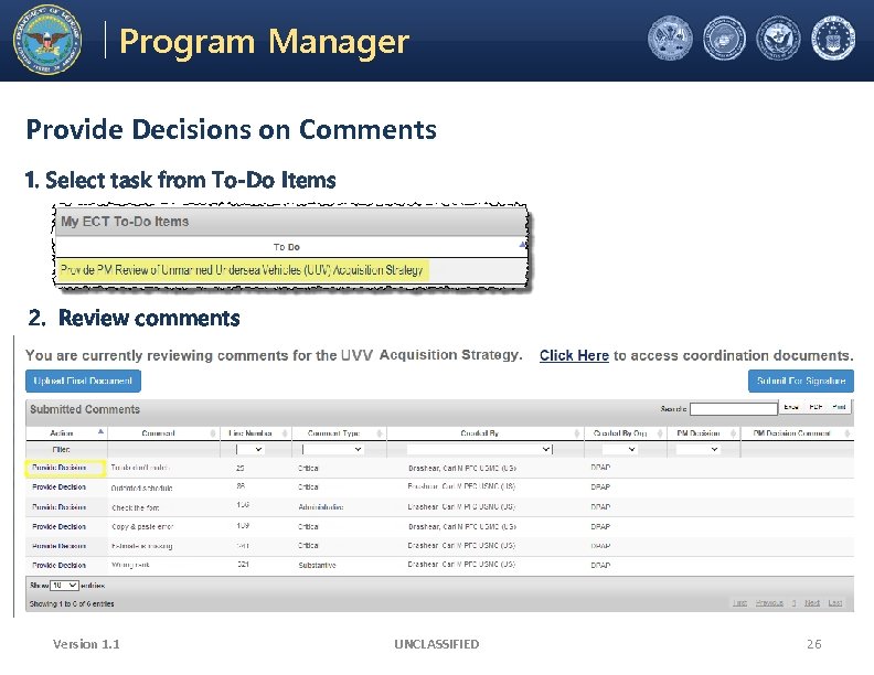 Electronic Coordination Tool Program Manager Office of the Under Secretary of Defense Acquisition, Technology,